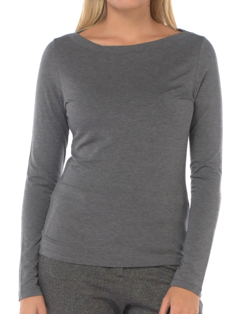 maglia da donna Seventy in viscosa a barchetta Grigio