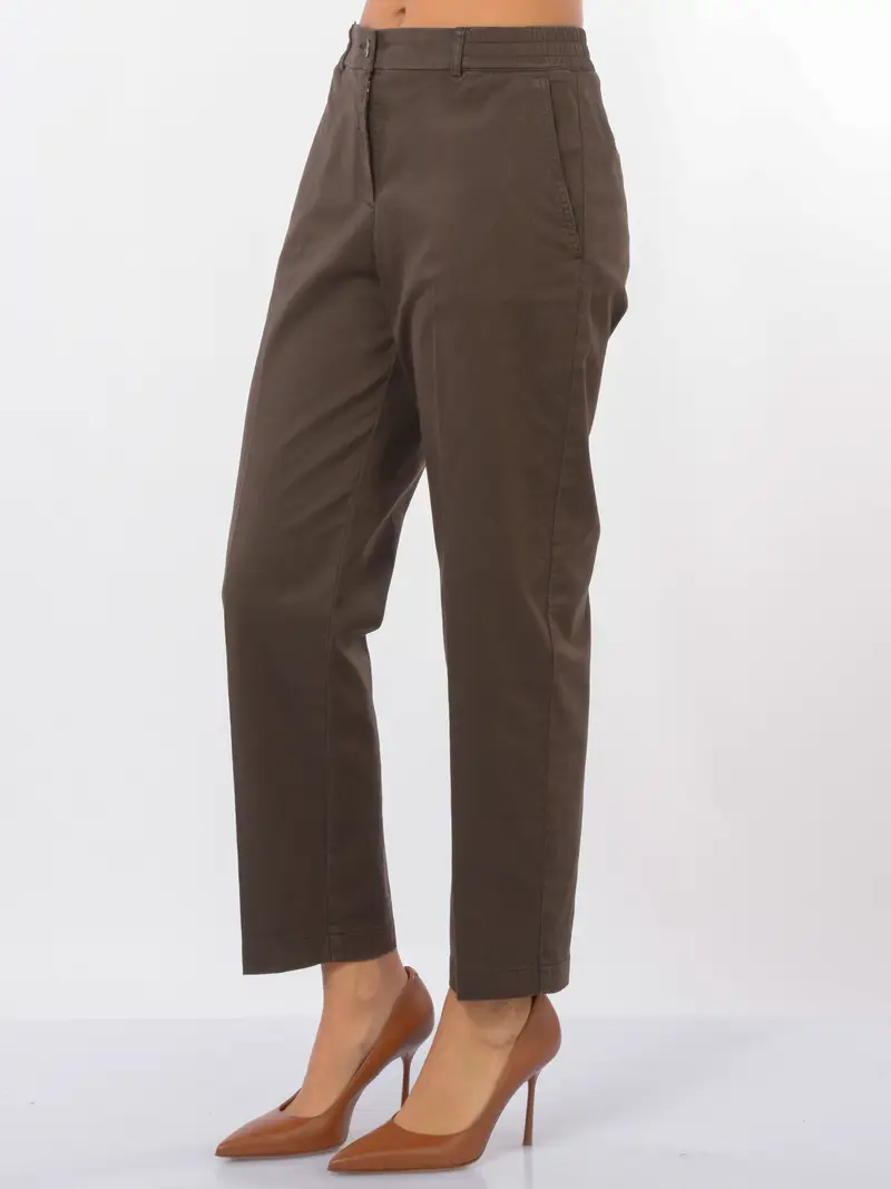 pantalone da donna Seventy chino con elastico MARRON