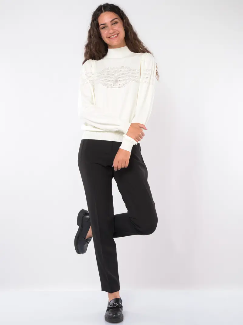 pantalone da donna Seventy chino in crepe NERO miniatura 2