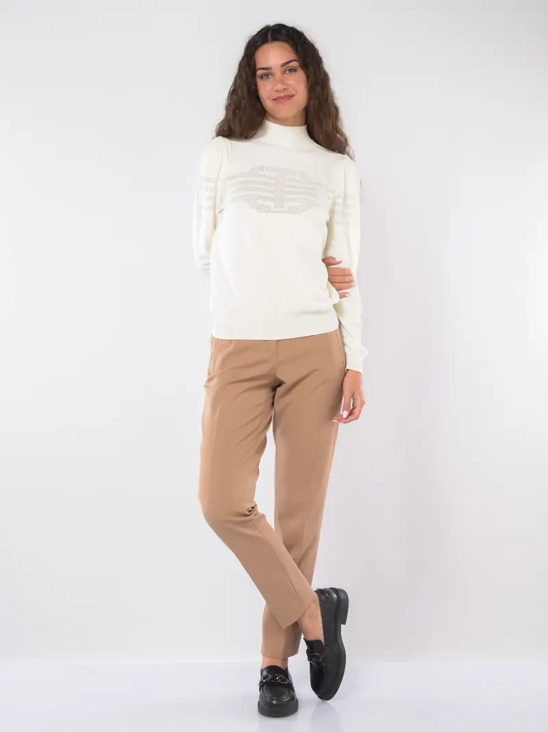 pantalone da donna Seventy chino in misto lana BEIGE miniatura 2
