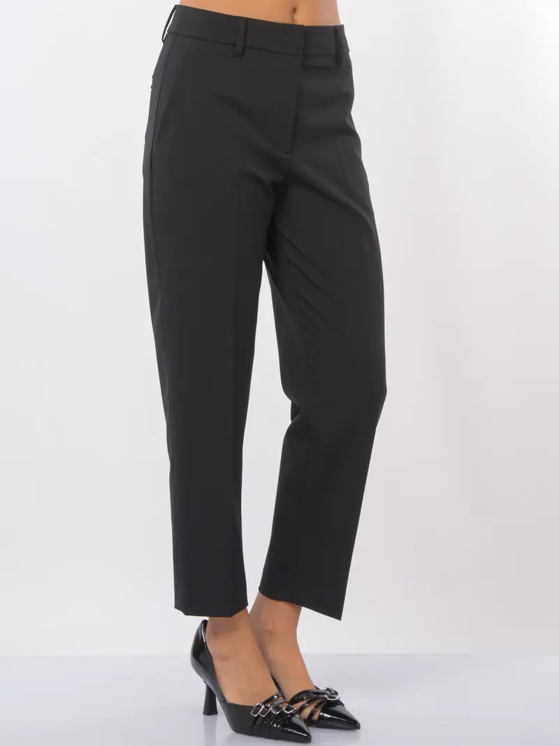 pantalone da donna Seventy chino in misto lana vergine NERO
