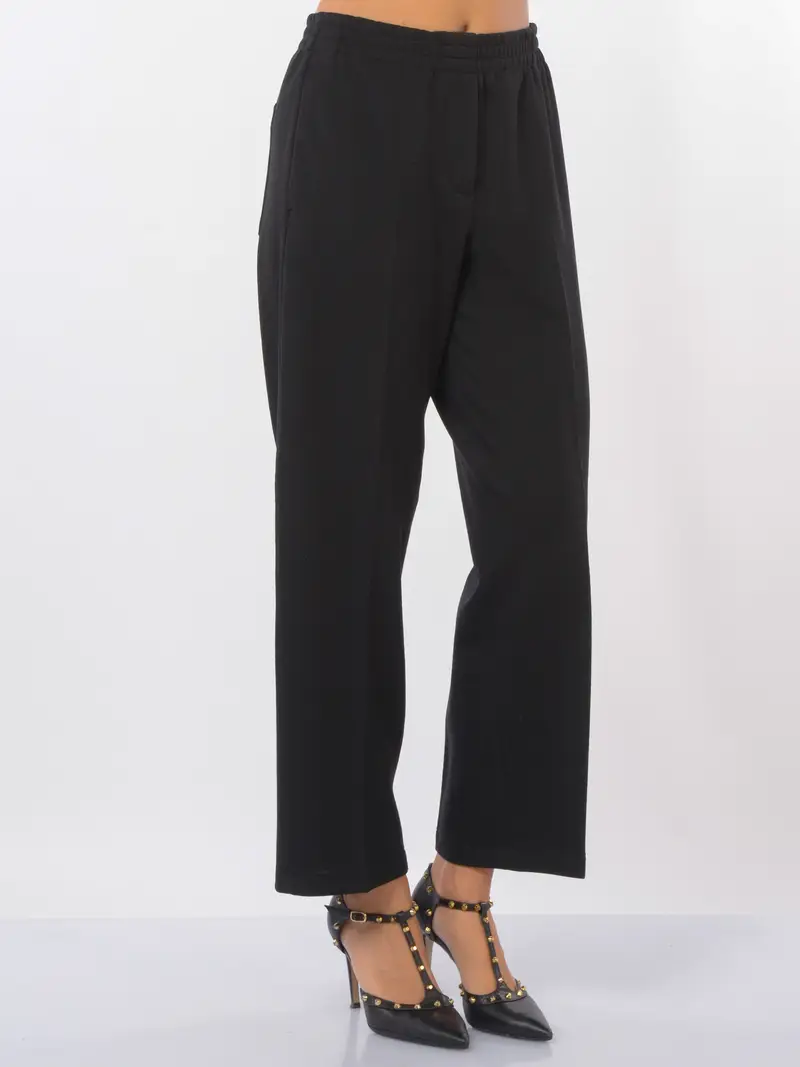 pantalone da donna Seventy in maglia con elastico NERO