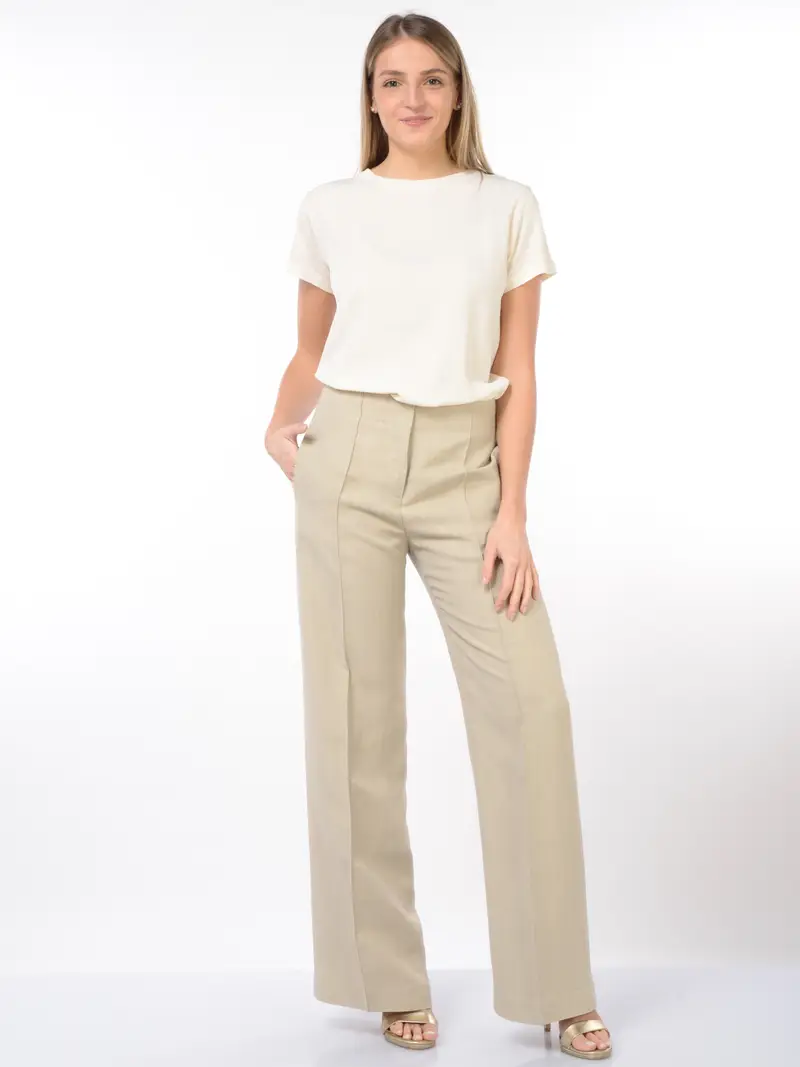 t Shirt da donna Seventy bitessuto a manica corta BEIGE miniatura 2