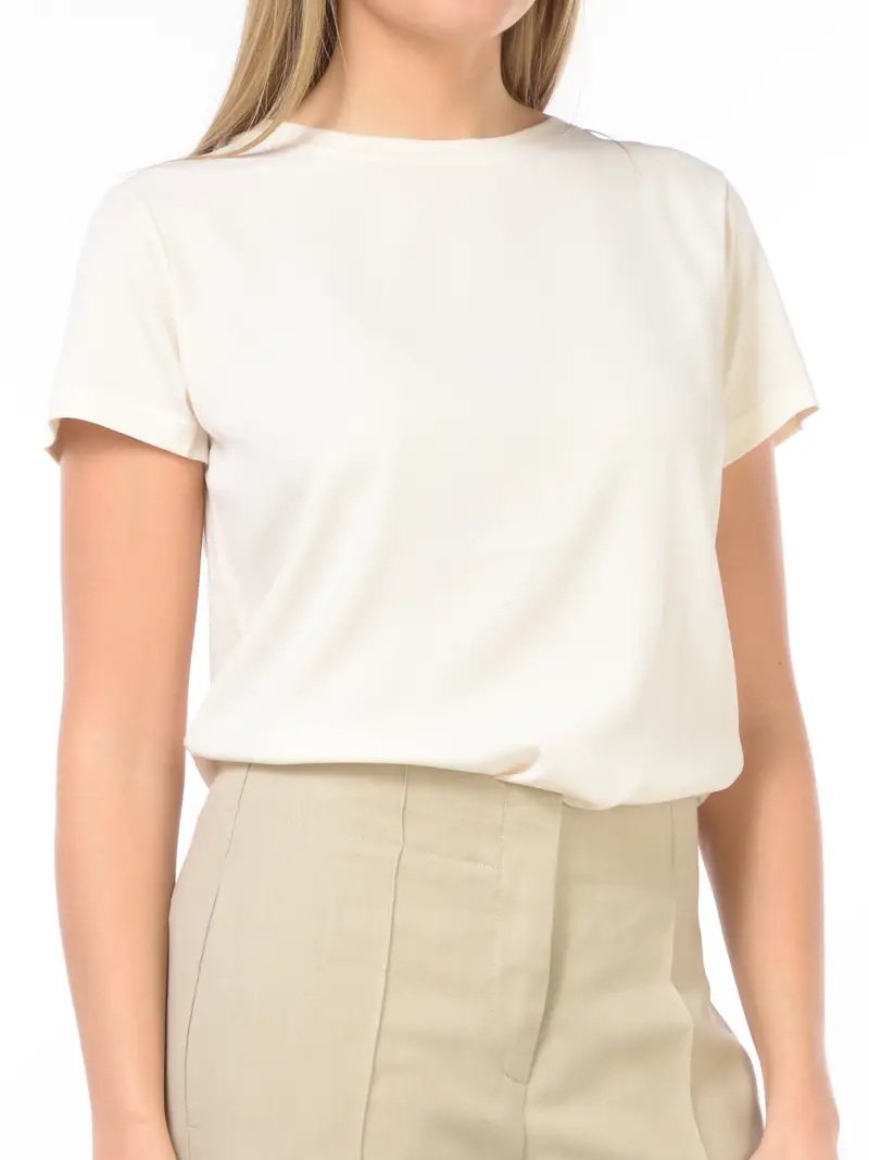 t Shirt da donna Seventy bitessuto a manica corta BEIGE