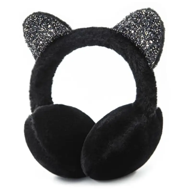 SEYUFN Paraorecchie per ragazze, scaldabagni morbidi in peluche per bambini, copriorecchie regolabili, graziosi