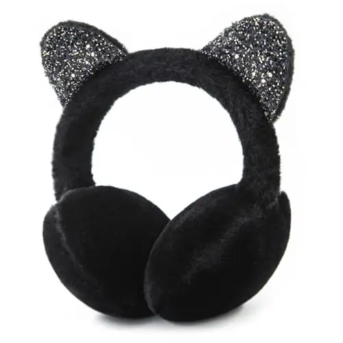 SEYUFN Paraorecchie per ragazze, scaldabagni morbidi in peluche per bambini, copriorecchie regolabili, graziosi