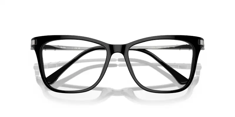 Donna SF1578 C568 Montature da vista Acetato Nero Farfalla miniatura 2