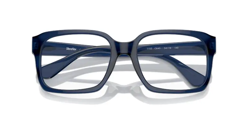 Uomo SF1152 C640 Montature da vista Acetato Blu Squadrata miniatura 2