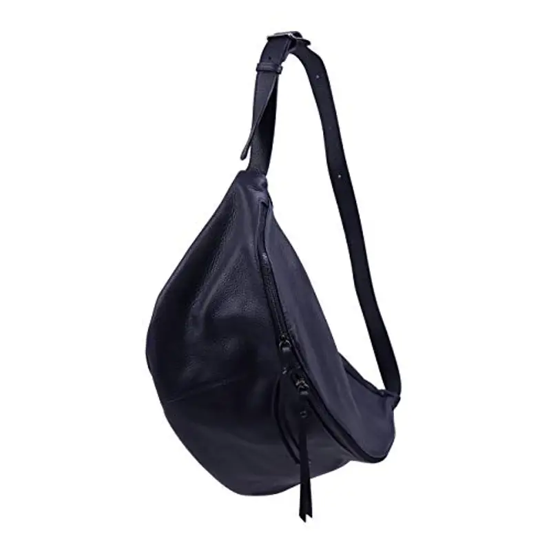 SH Leder Daniela G768 - Borsa da donna unisex in vera pelle, 49 x 28 cm, Blu scuro, Grande