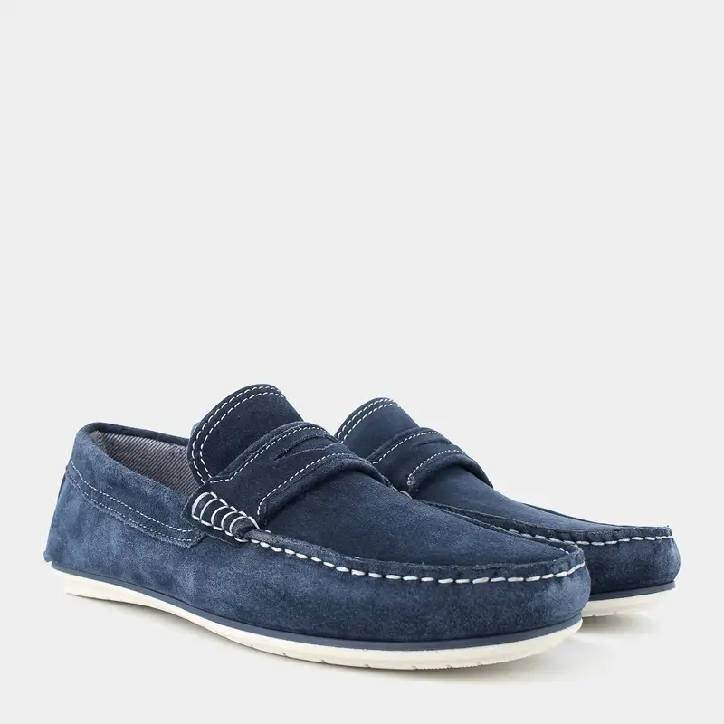 SHACKLETON Mocassini Uomo Blu 2967113 miniatura 2