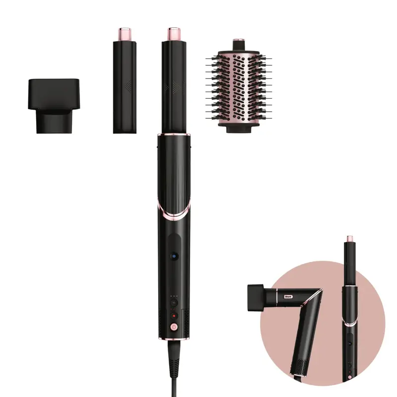 FlexStyle STYLER E ASCIUGACAPELLI SHARK FLEXSTYLE - Nero e Oro Rosa - Phon,Piastra capelli,Spazzole per capelli