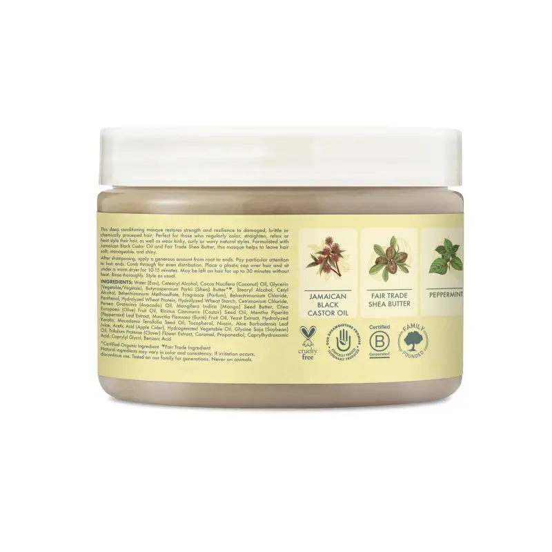 Jamaican Black Castor Oil Strengthen & Restore Treatment Masque - Maschera capelli rovinati, Capelli danneggiati miniatura 2