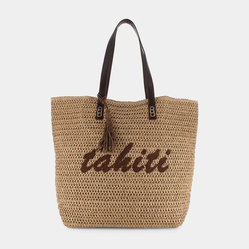 Borsa Mare Sheen da Donna, beige