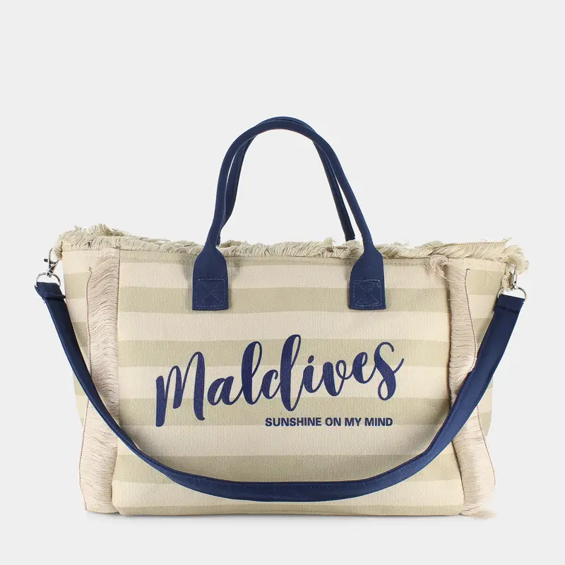 Borsa Mare Sheen da Donna, beige