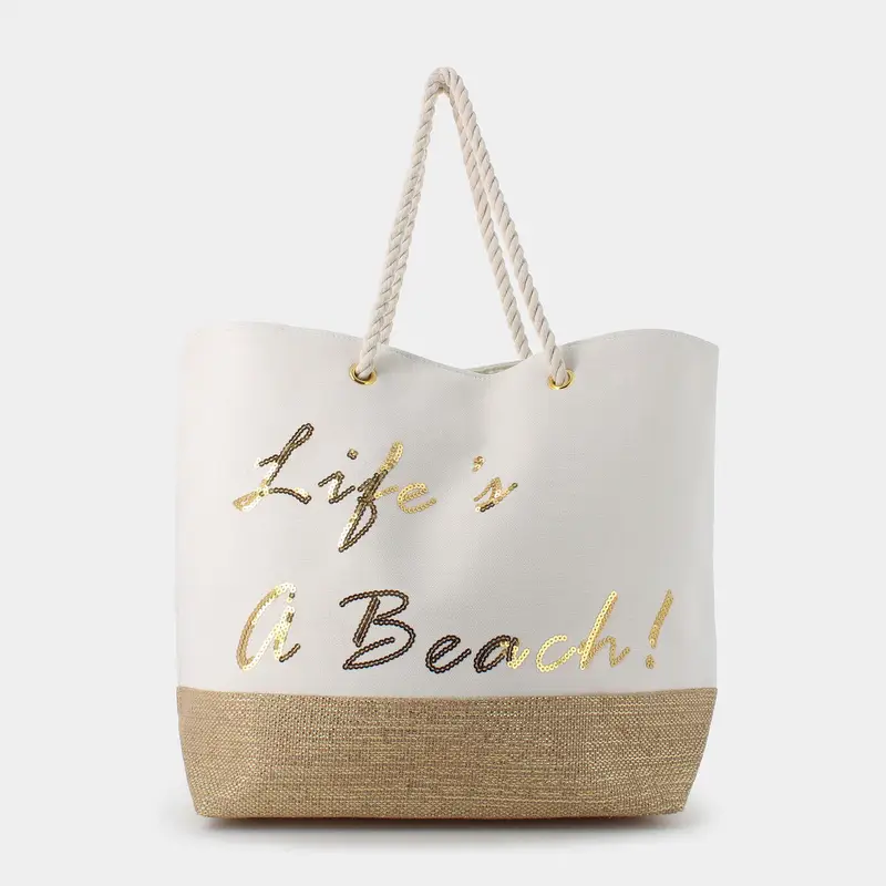 Borsa Mare Sheen da Donna, bianco