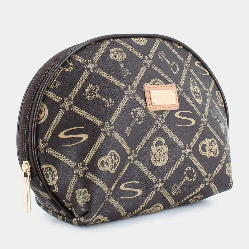 Necessaire Sheen da Donna, marrone miniatura 2