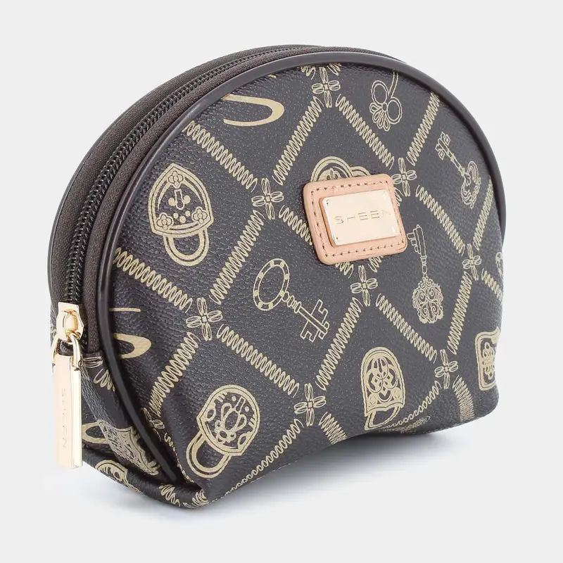 Necessaire Sheen da Donna, marrone miniatura 2