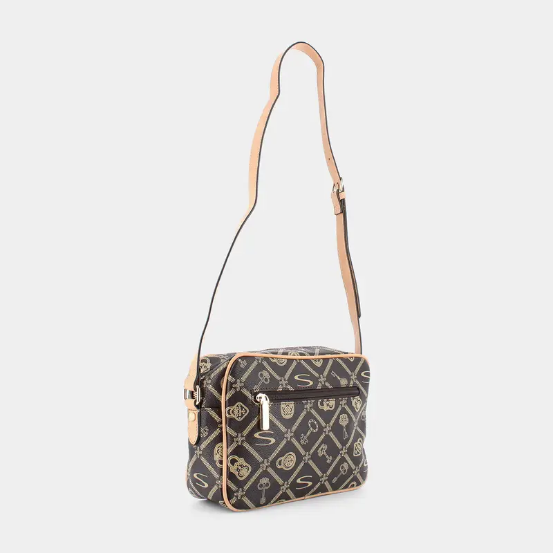 Tracolle Sheen da Donna, marrone miniatura 2