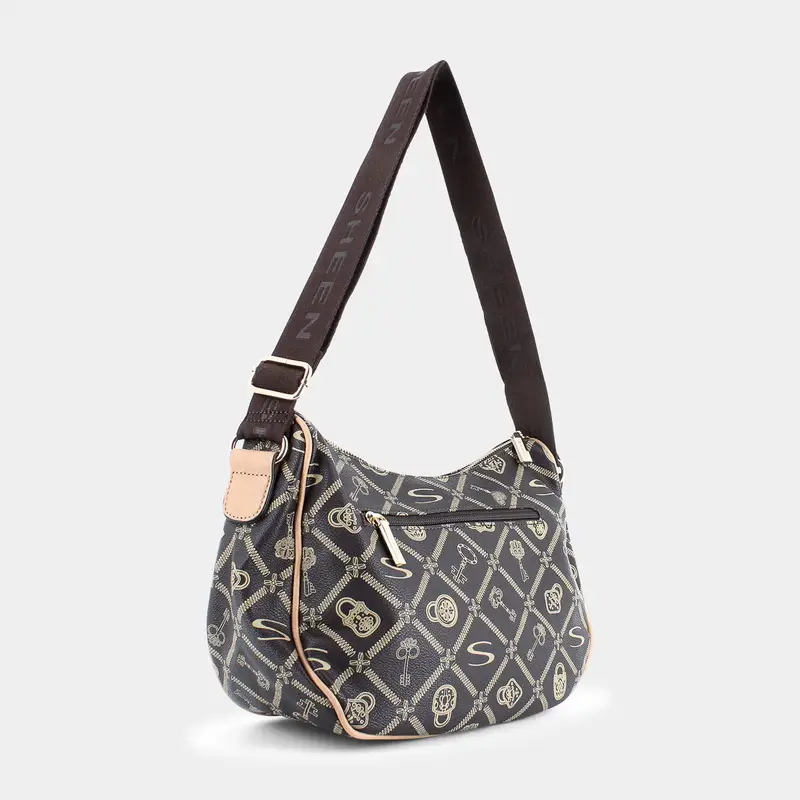 Tracolle Sheen da Donna, marrone miniatura 2