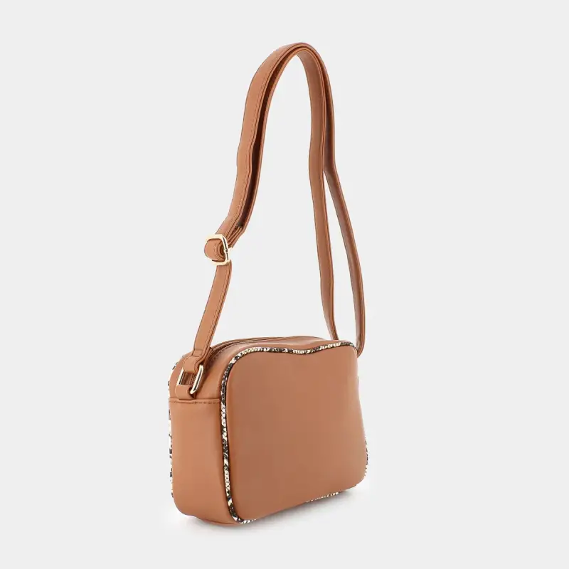 Tracolle Sheen da Donna, marrone miniatura 2