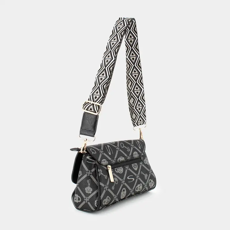 Tracolle Sheen da Donna, nero miniatura 2