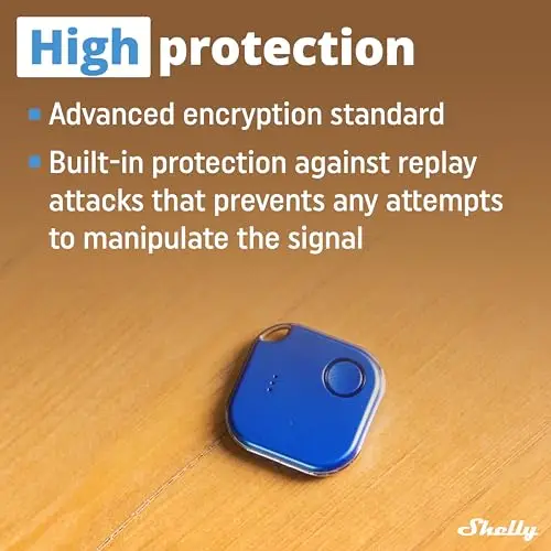 Shelly Blu Button 1 Blu, pulsante smart, Bluetooth, Attivazione di azioni e Scene, Chiudi/Apri o spegnere/Accendere miniatura 3