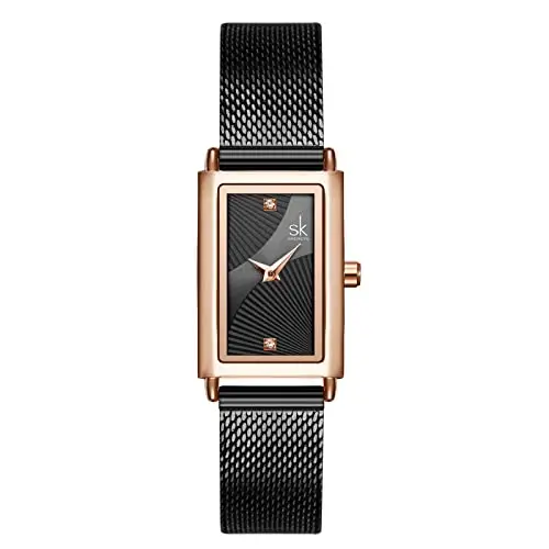 SHENGKE Orologio minimalista (Love Me Tender Love Me Home) Orologio da polso casual alla moda, Nero(0119), Orologio