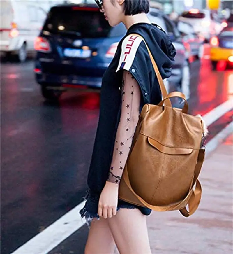 shepretty Zaino Donna antifurto Borsa Tracolla Zainetto Viaggio, 8864-a miniatura 3