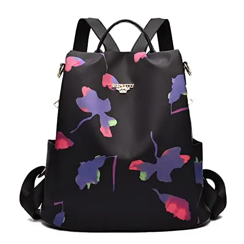 shepretty Zaino Donna antifurto Borsa Tracolla Zainetto Viaggio Daypack zaino donna scuola, AL911Farfalla miniatura 2