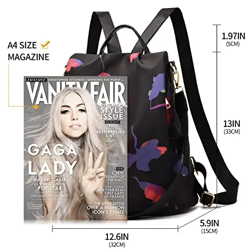 shepretty Zaino Donna antifurto Borsa Tracolla Zainetto Viaggio Daypack zaino donna scuola, AL911Farfalla miniatura 3