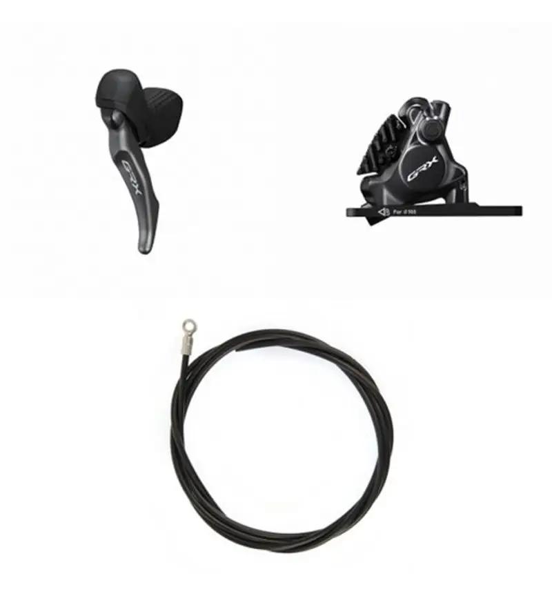 GRX ST-RX820 + BR-RX820 - kit freno a disco anteriore Black