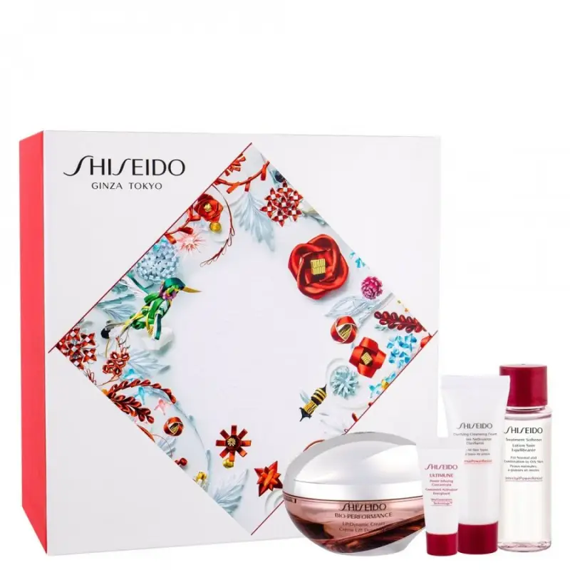 Set Ginza Tokyo Shiseido Bio-Performance - Liftdynamic Crema Lifting Per Il Viso 50 ml + Benefiance Schiuma Detergente 15 ml + Bio-Performance Lozion
