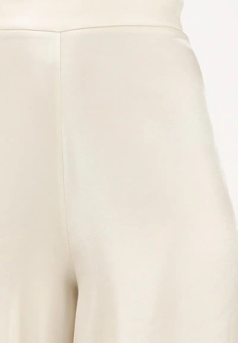 Pantalone a palazzo crema da donna miniatura 3