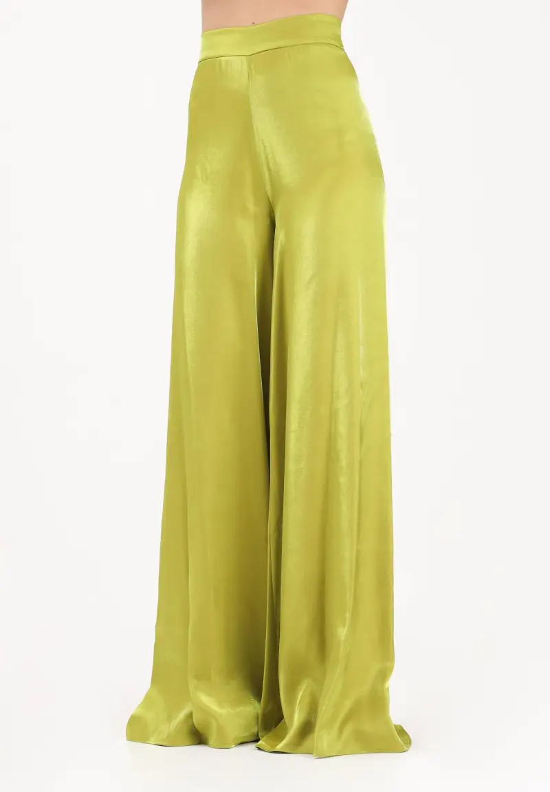Pantalone a palazzo verde da donna