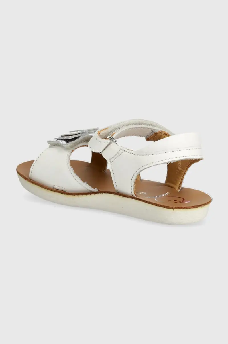 sandali in pelle bambino/a GOA FLY colore bianco miniatura 3