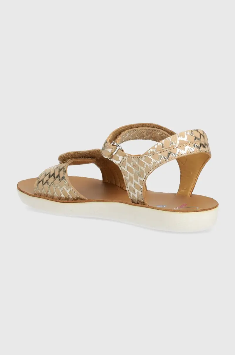 sandali in pelle bambino/a GOA HEART colore oro miniatura 3