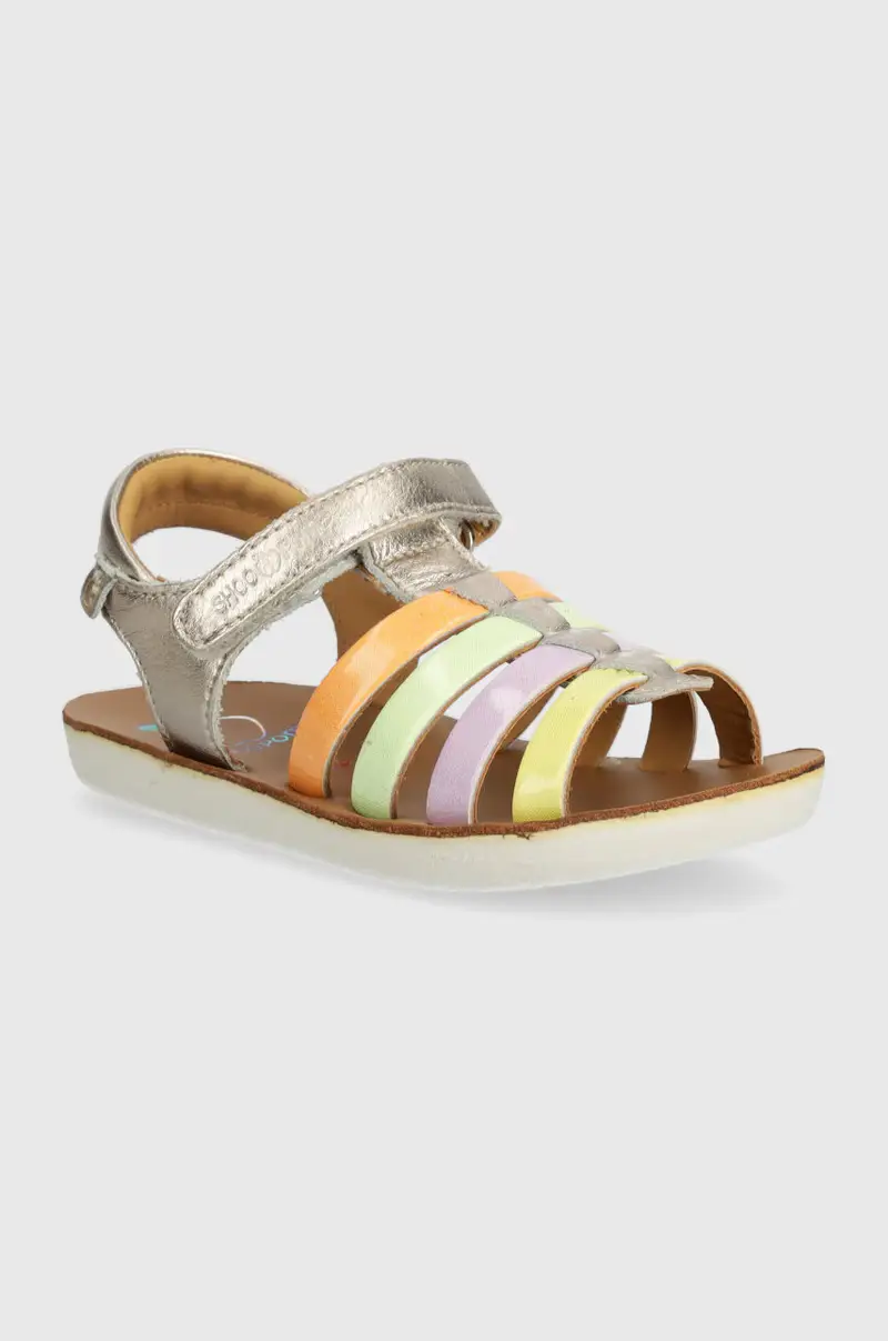 sandali in pelle bambino/a GOA SPART colore oro