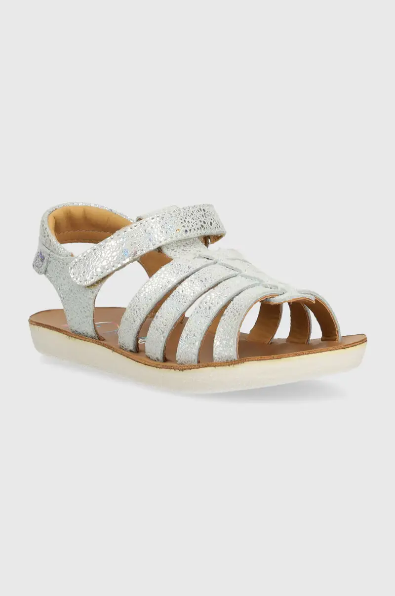 sandali in pelle scamosciata bambino/a GOA SPART colore argento