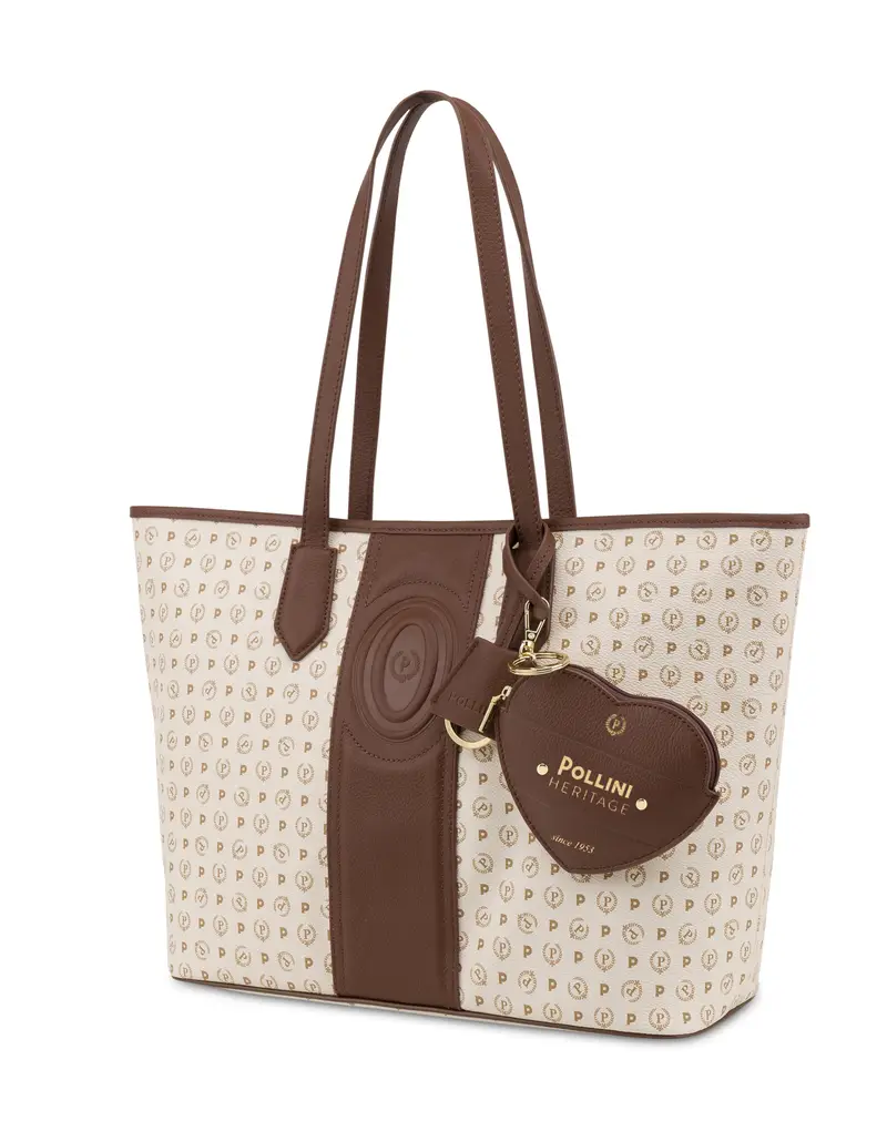 Shopping bag Heritage 70 AVORIO/MARRONE., one_size, Pollini miniatura 2