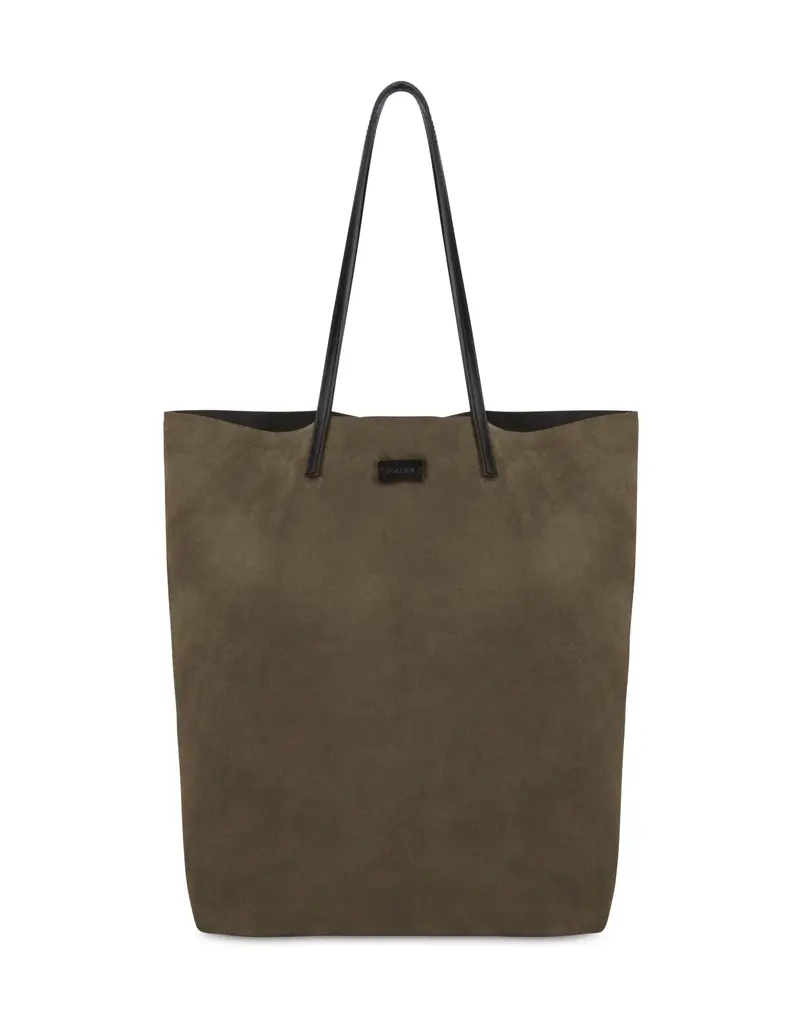 Shopping bag in crosta Soul KAKI, one_size, Pollini