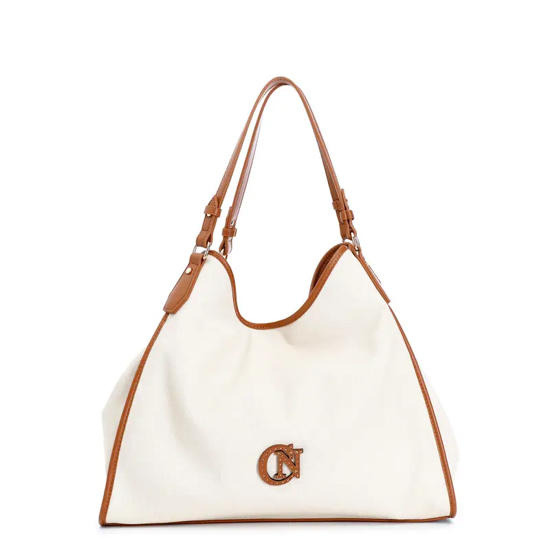 shopping grande canvas stampato naturale