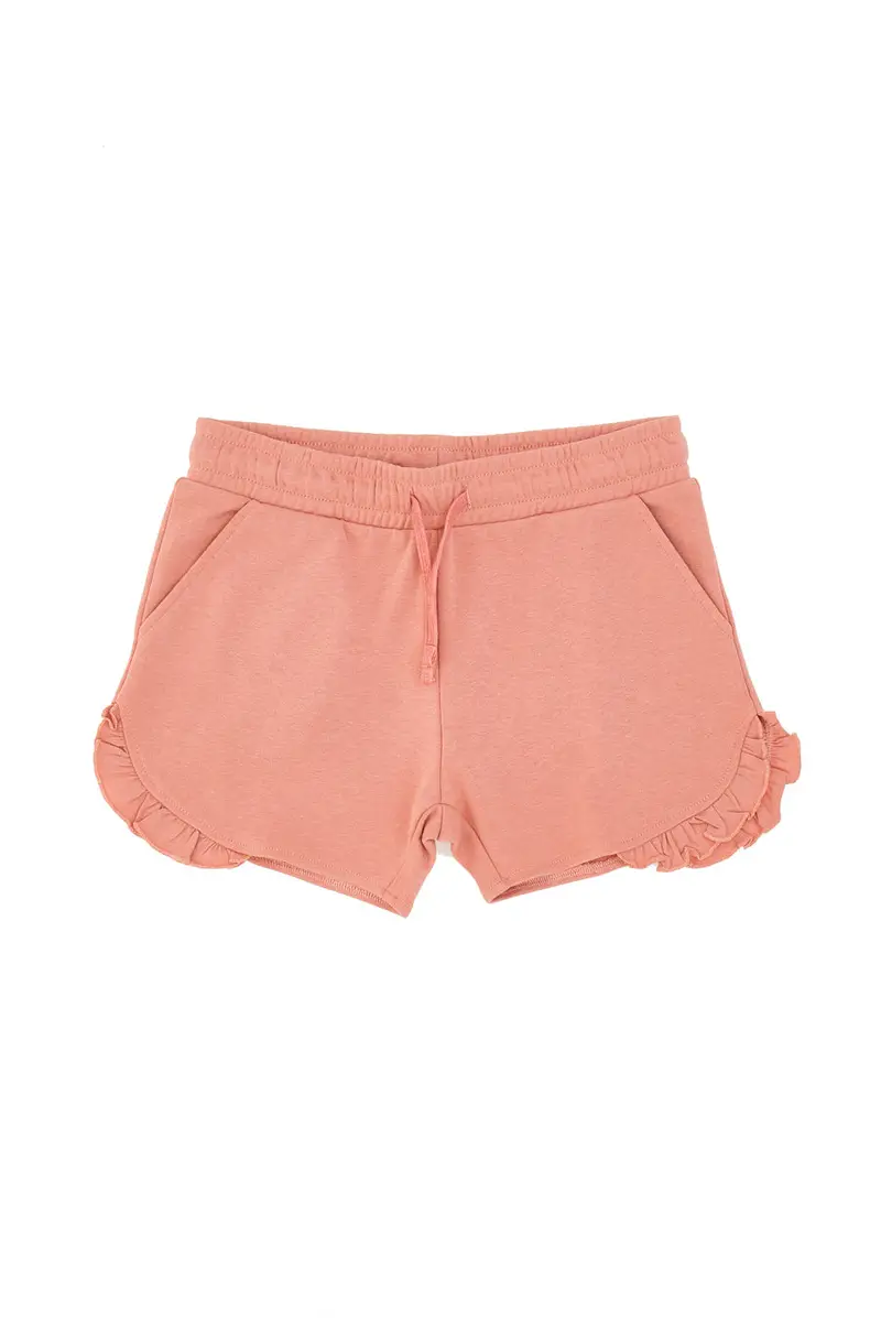Shorts Rosa con Volant e Stampa Pitt Kids PT-G-SP-05085