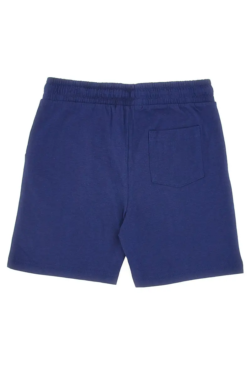 Shorts Tuta Blu con Logo Ricamato Pitt Kids PT-B-SP-05033 miniatura 3