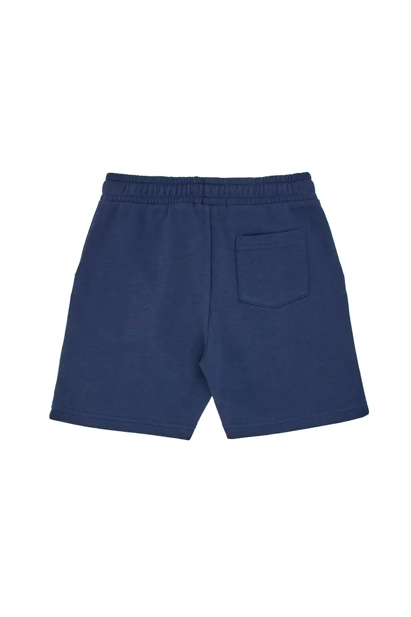 Shorts Tuta Blu Scuro con Logo Ricamato Pitt Kids PT-B-SP-05023 miniatura 2
