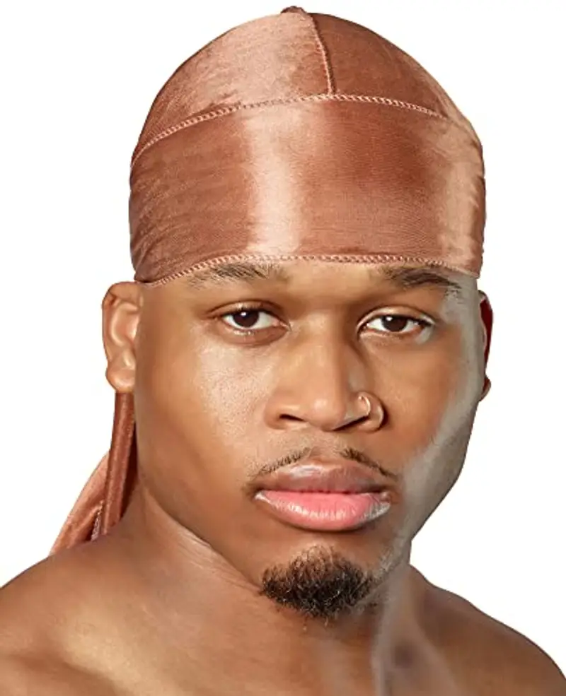 SHYNE Silky Durag - Bronzo | Perfetto per Waves, Trecce e Locs | Premium Silk Du Rags per Uomini e Donne | Coda Larga e