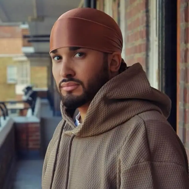 SHYNE Silky Durag - Bronzo | Perfetto per Waves, Trecce e Locs | Premium Silk Du Rags per Uomini e Donne | Coda Larga e miniatura 3