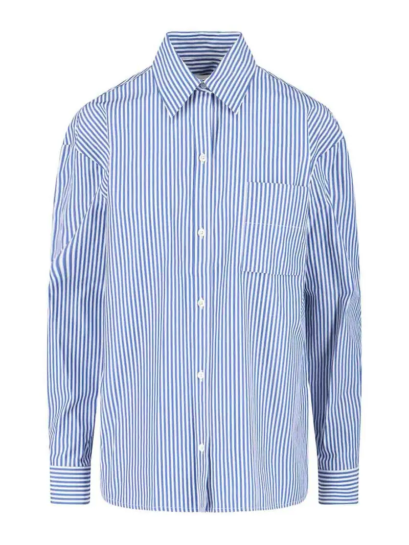 Camicia A Righe Blu