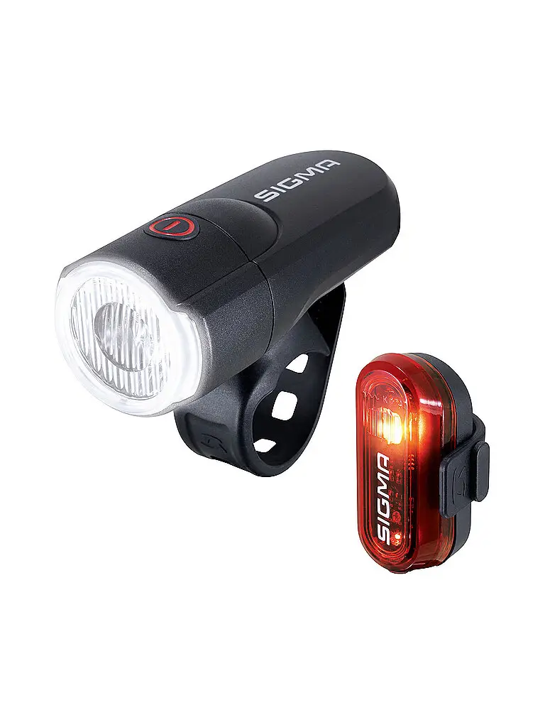 Set di luci a batteria per bici Aura 30 con Curve nero