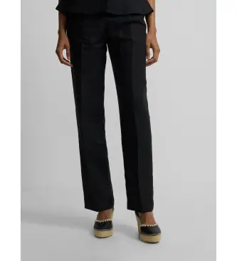 per donna S262040912045 Pantaloni di lino nero (34), Casual