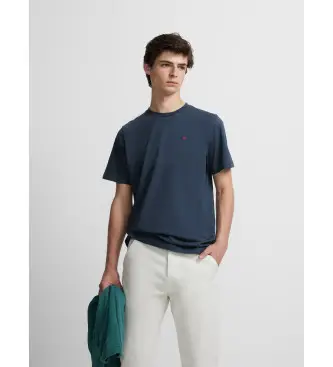 per uomo 124602 Maglietta con mini logo blu navy (L), Casual, Cotone, Manica corta